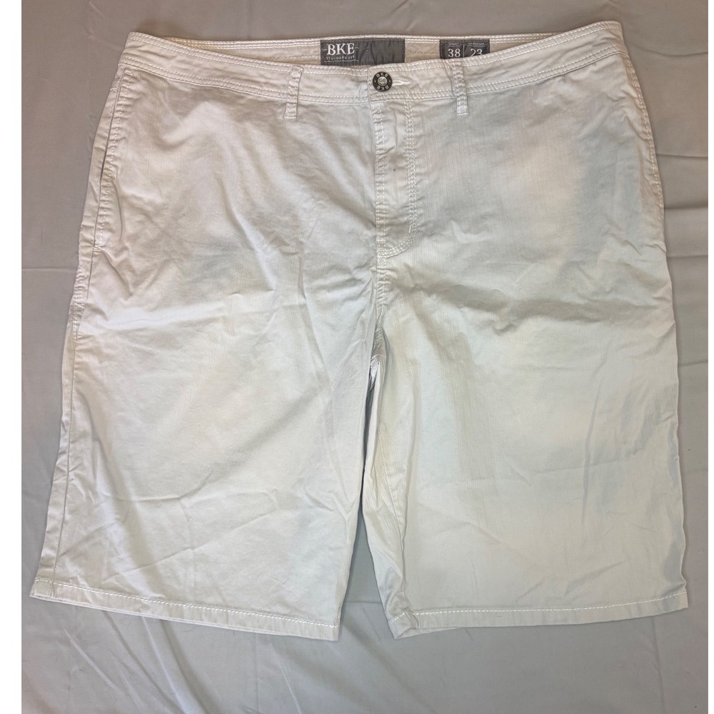 BKE Maple Shorts Mens 38 Smoke Grey Excellent Standard‎ Fit Textured Stretch 23"